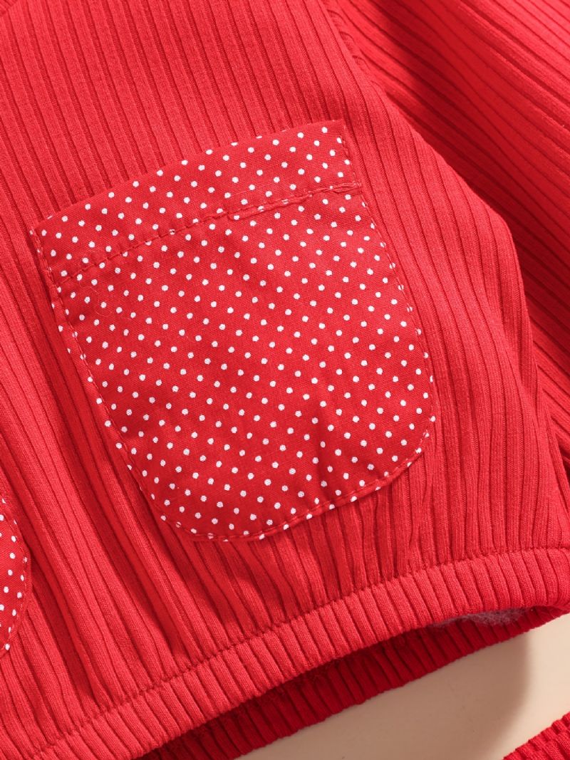 Småbørn Baby Piger Langærmet Hættetrøje + Matchende Sløjfe Kort Outfit Børn Tøjsæt Til Jul