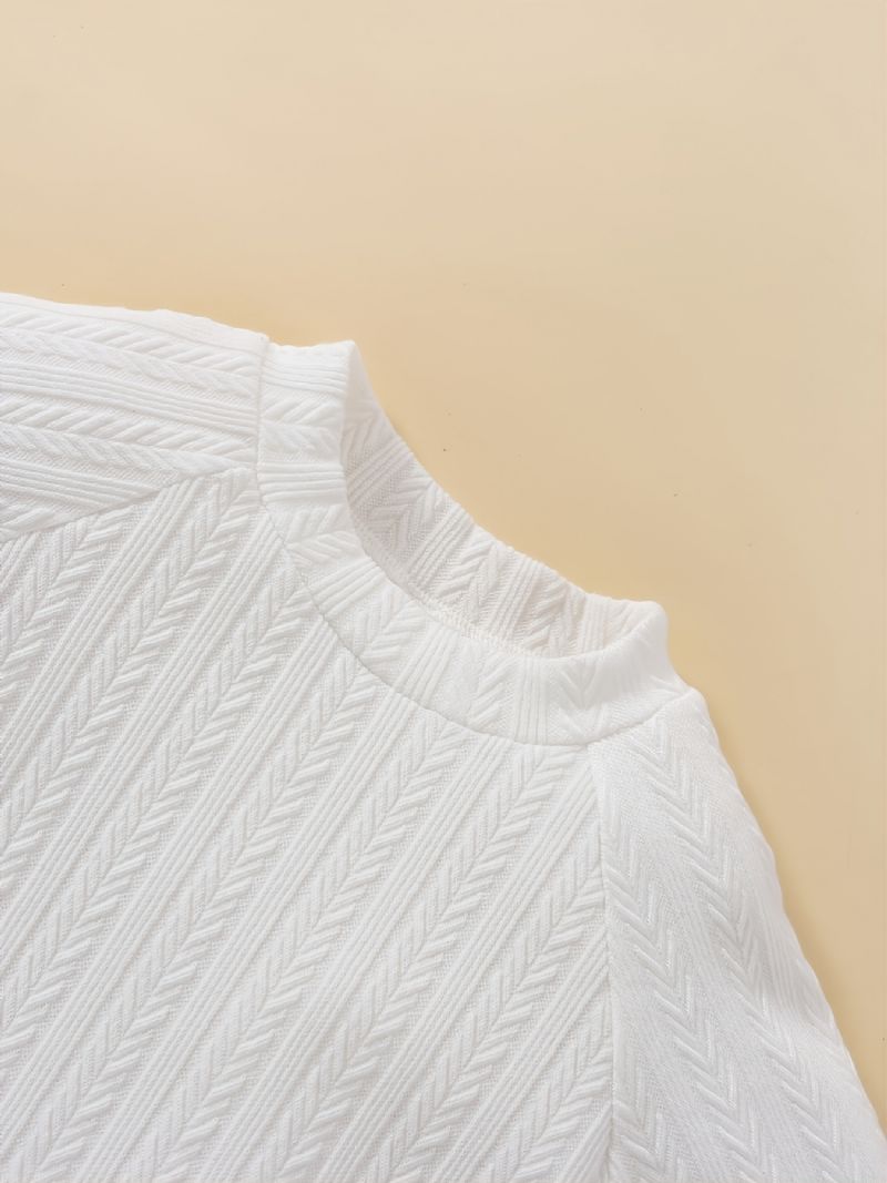 Småbørn Børn Baby Pigetøj Mode Langærmet Pullover Sweater Og Kort Nederdel Forår Efterår Outfits