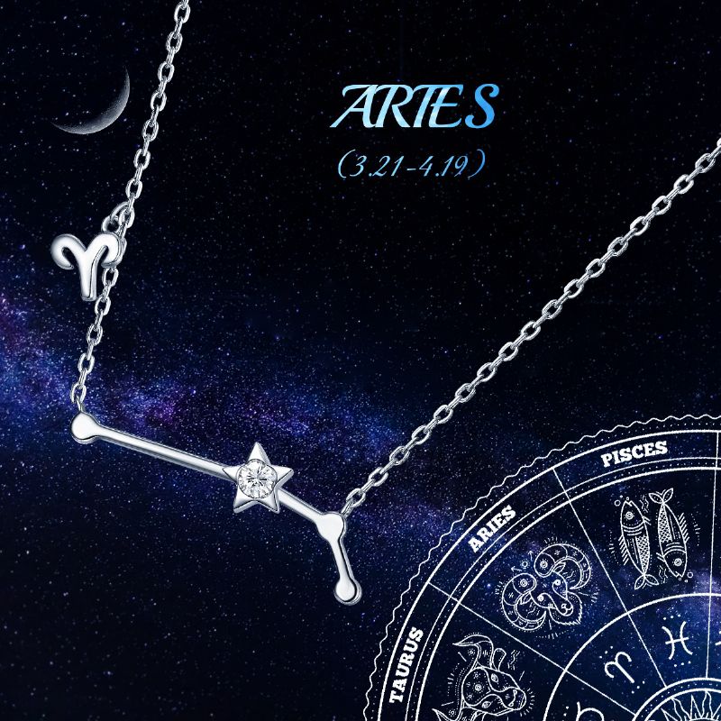 12 Constellation Vedhæng Halskæde Minimalistisk Krystal Horoskop Astrologi Fødselsdagsgaver Til Kvinder Piger