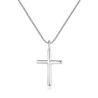 925 Sterling Sølv Cross Halskæde Kvinde Lille Vedhæng Piger Børne Nøglebenskæde
