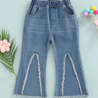 Babypiger Casual Mode Denim Jeans Flare Leg Bukser