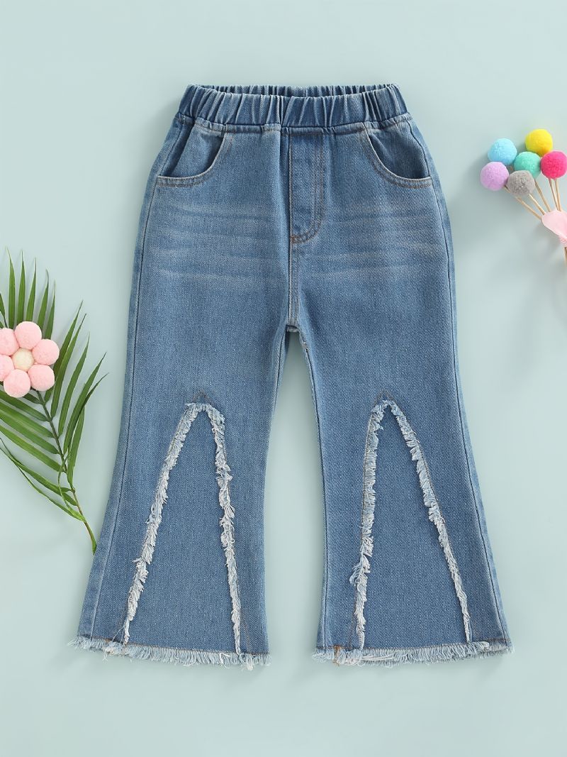 Babypiger Casual Mode Denim Jeans Flare Leg Bukser