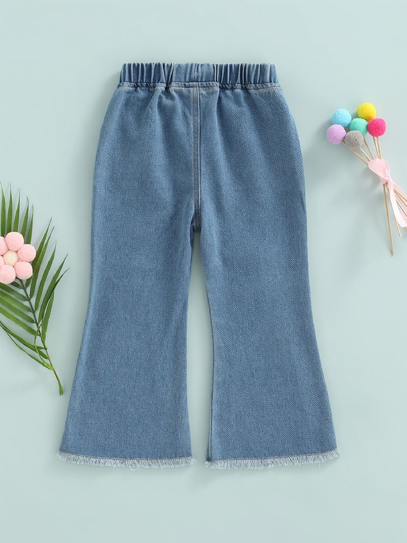 Babypiger Casual Mode Denim Jeans Flare Leg Bukser