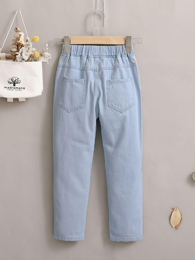 Børn Piger Denim Sødt Print Jeans Efterår Vinter