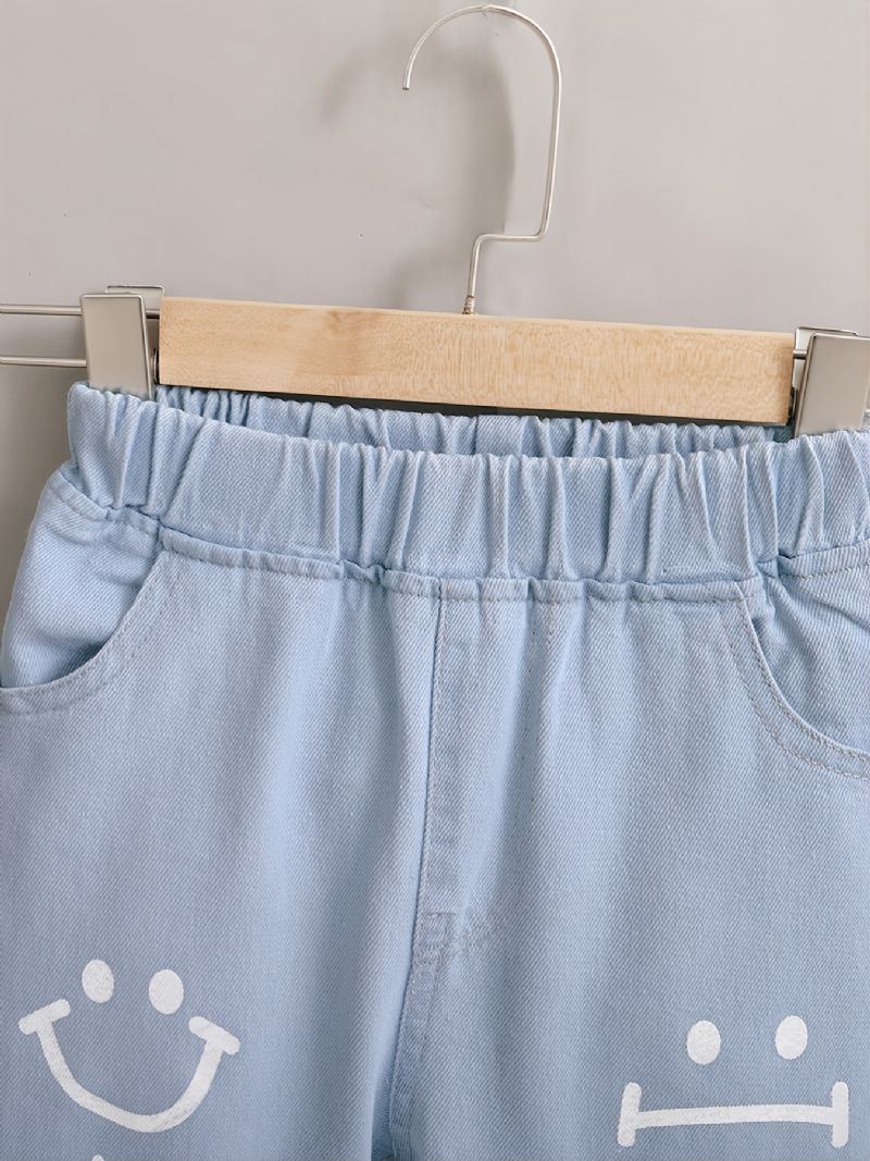 Børn Piger Denim Sødt Print Jeans Efterår Vinter