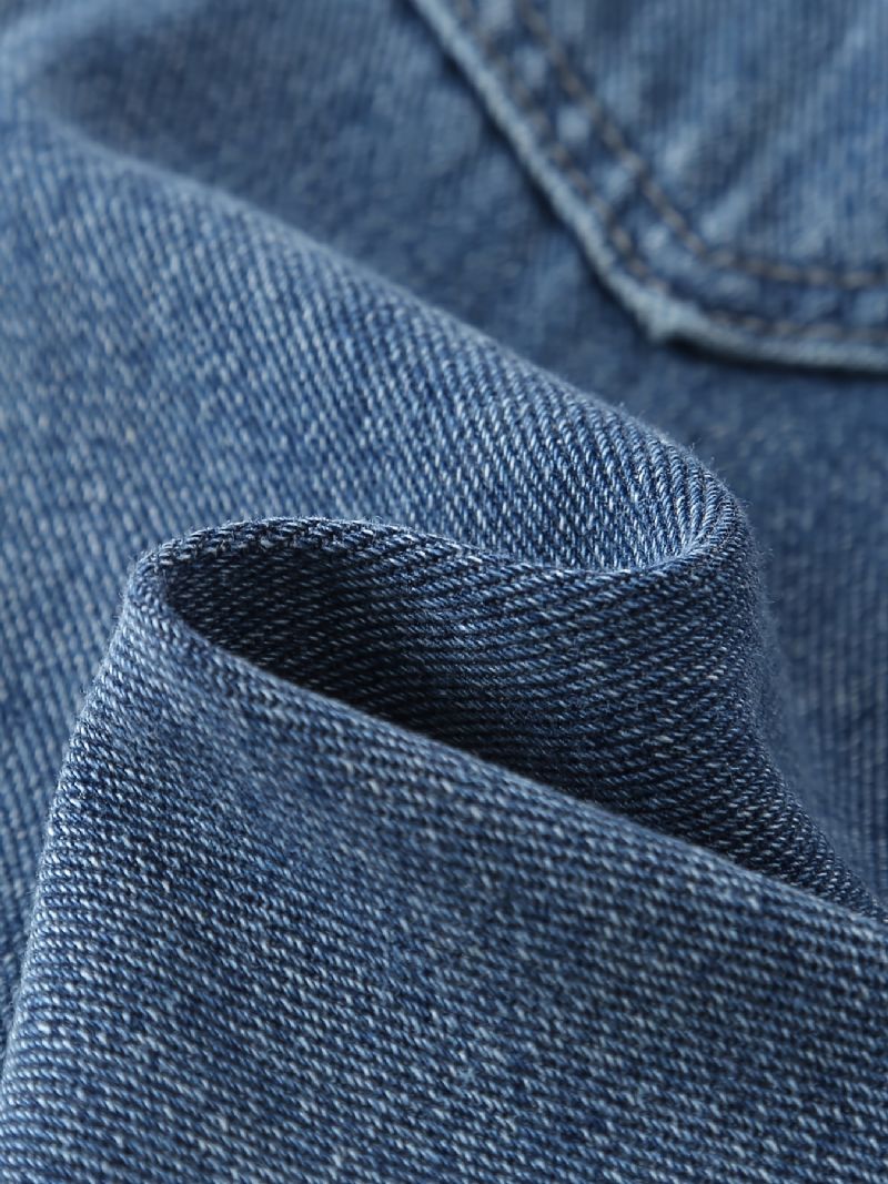 Børn Teenagere Piger Jeans Med Elastisk Linning Og Lommer