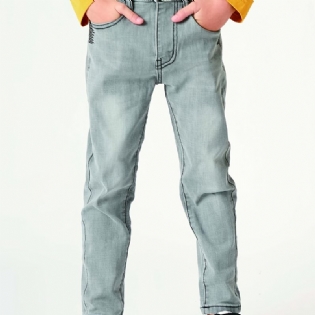 Drenge Casual Blå Grå Stilfuld Denim Jeans Børnetøj