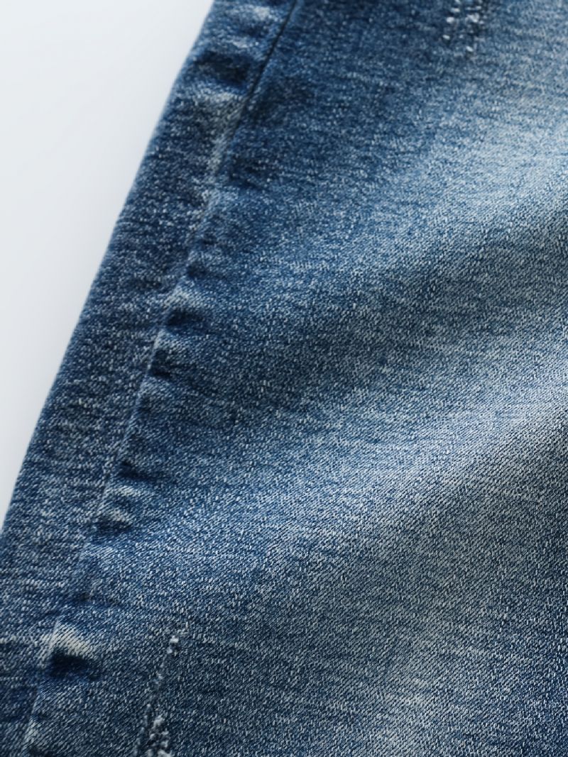 Drenge Casual Vintage Denim Jeans Elastiske Taljebukser Til Forår Efterår