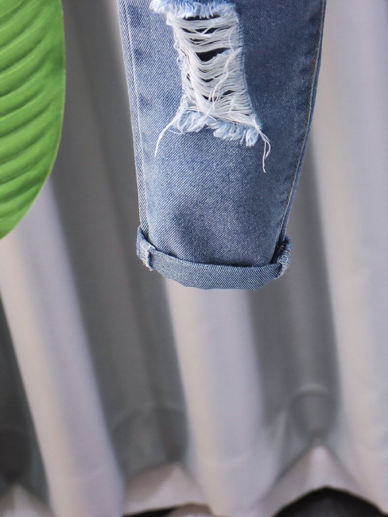 Drenge Distressed Destroyed Holes Denimbukser
