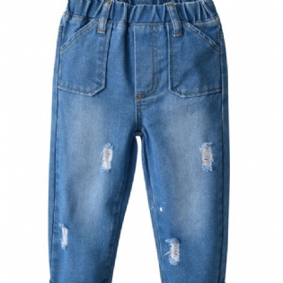 Drenge Distressed Ripped Casual Jeans