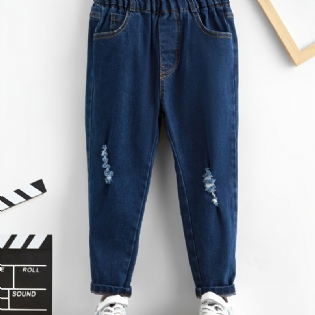Drenge Skinny Jeans Casual Elastiske Taljebukser Børnetøj
