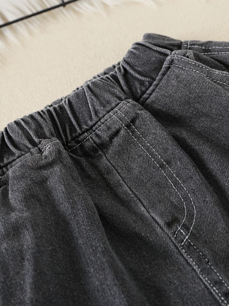 Drenge Stribet Sweatshirt + Matchende Denim Jeans Outfit Børnetøj