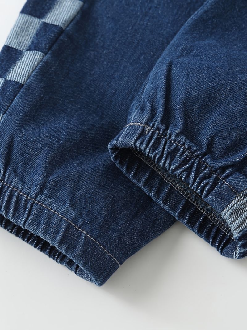 Drenge Tilspidsede Jeans Elastisk Linning Til Efterår Og Vinter Ny