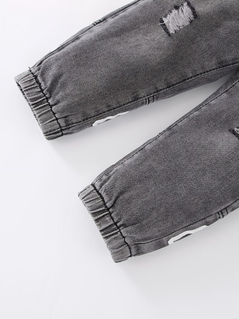 Drenge Tilspidsede Jeans Med Elastisk Linning