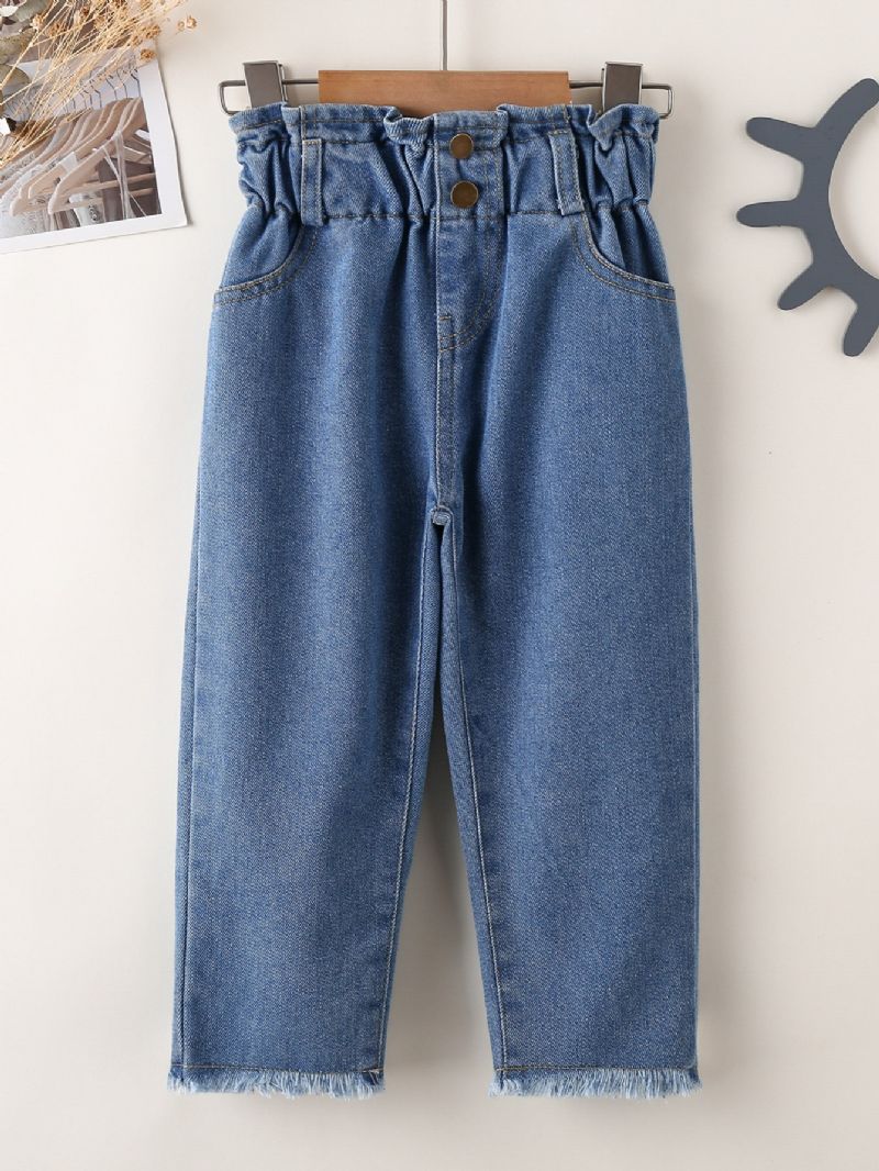 Ensfarvede Jeans Til Piger