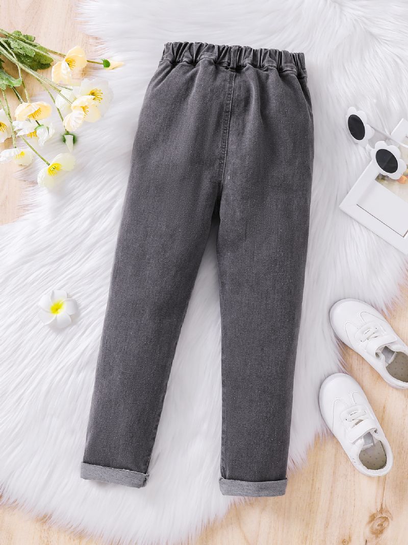 Grå Denim Jeans Til Piger
