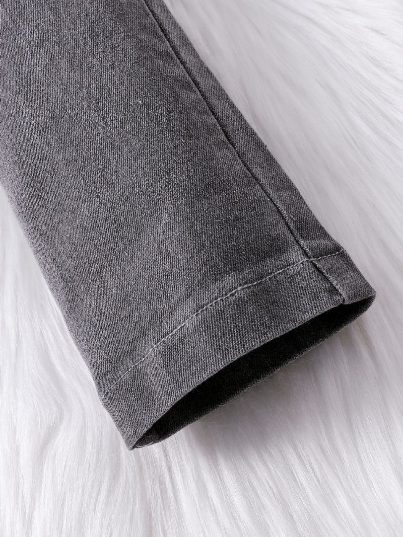 Grå Denim Jeans Til Piger