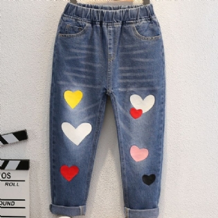 Jeans Med Hjertetryk Til Piger
