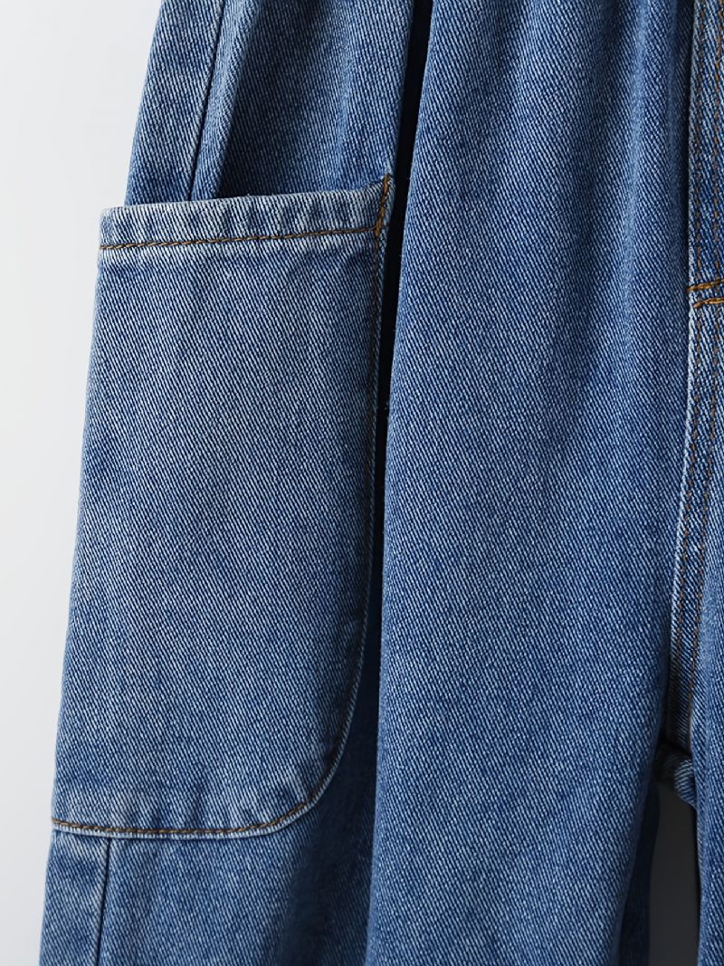 Koniske Bomulds Jeans Til Drenge Med Lommer Og Elastisk Linning
