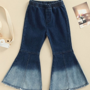 Pigebukser Med Udsving Casual Elastiske Jeans