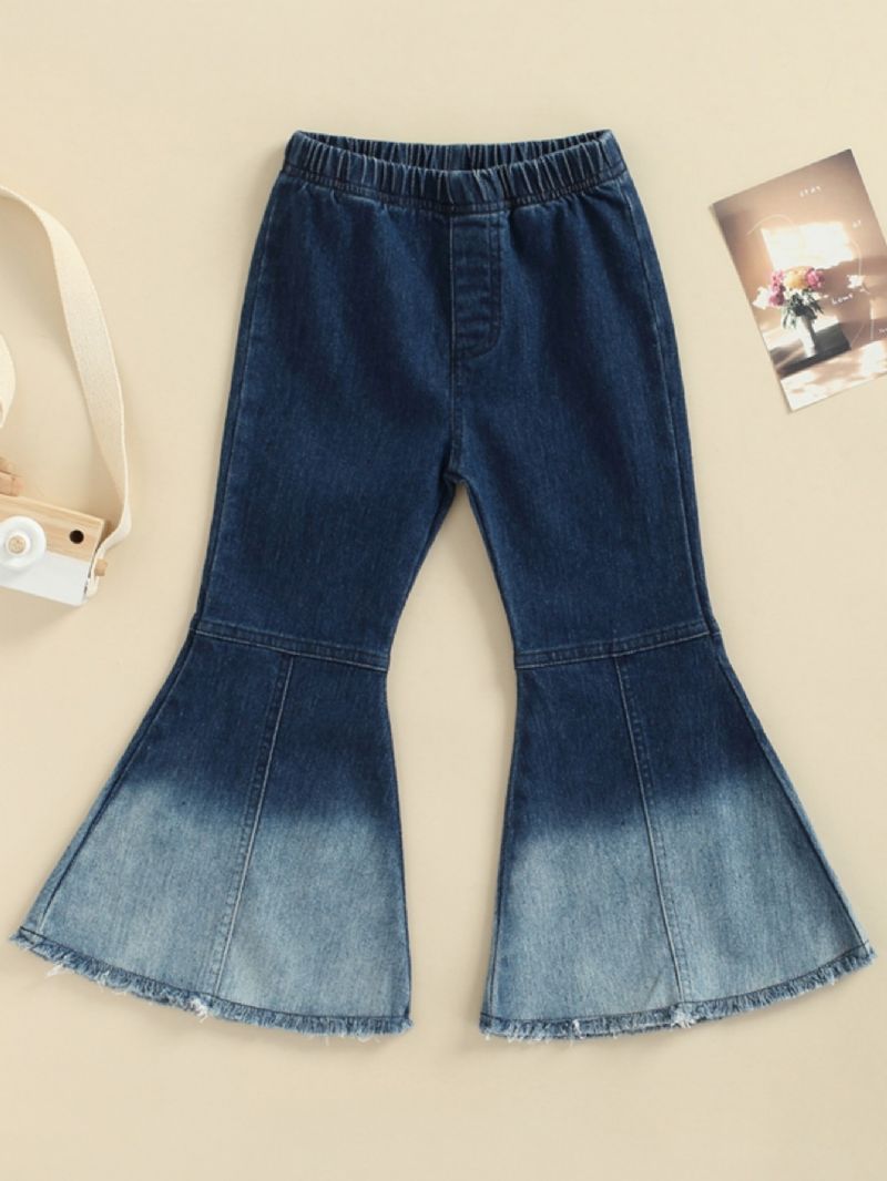 Pigebukser Med Udsving Casual Elastiske Jeans