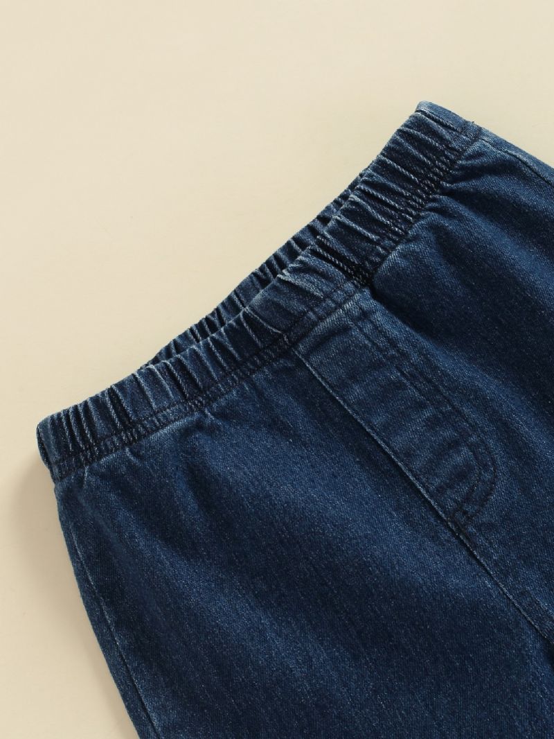 Pigebukser Med Udsving Casual Elastiske Jeans