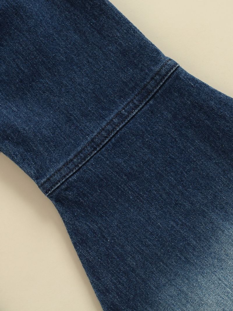 Pigebukser Med Udsving Casual Elastiske Jeans