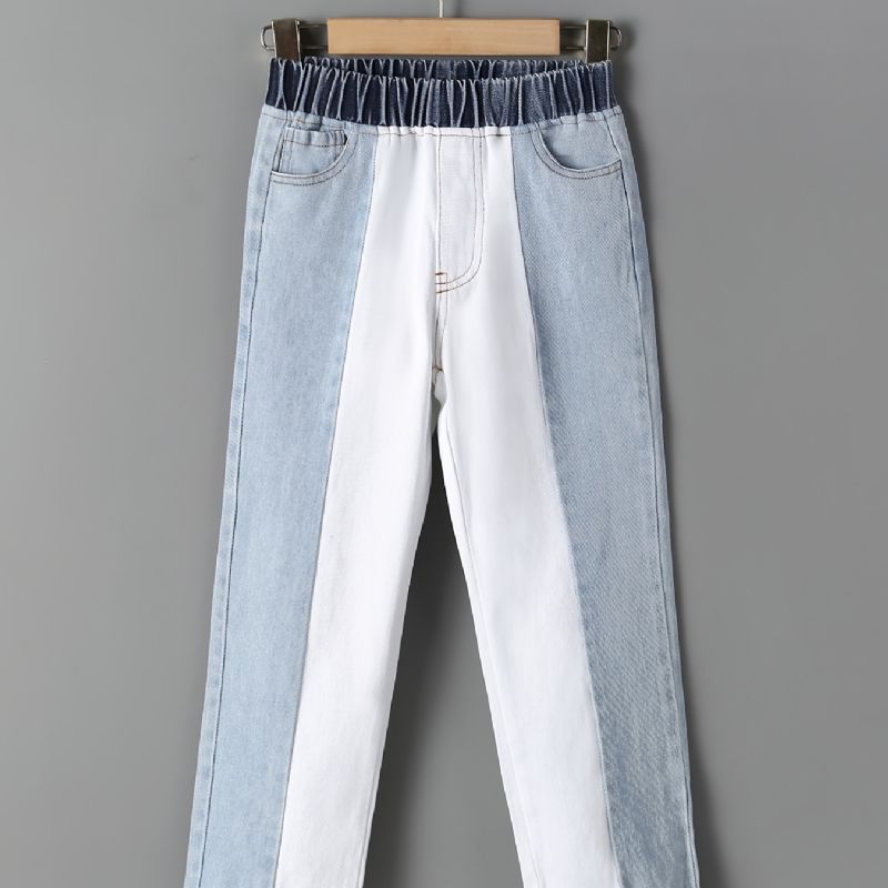 Piger Casual Street Style Bomuldssyning Denim Jeans Til Vinteren