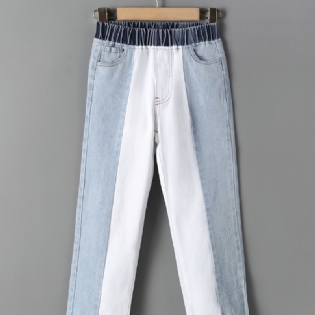 Piger Casual Street Style Bomuldssyning Denim Jeans Til Vinteren