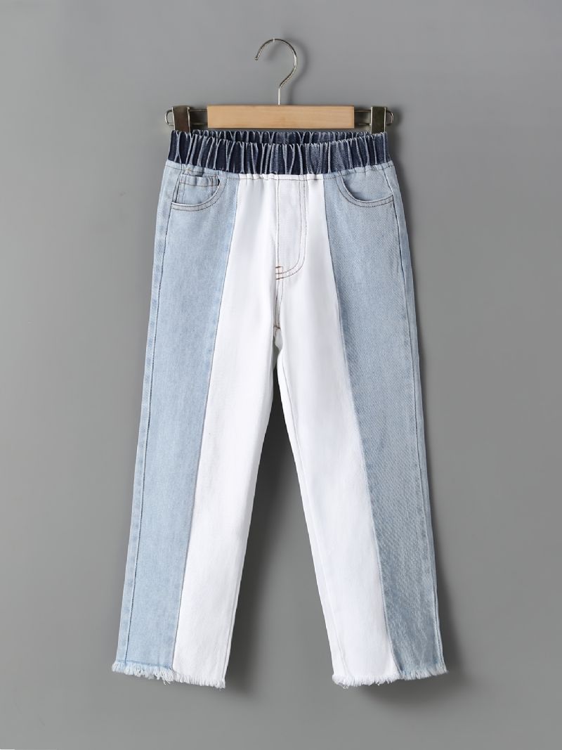 Piger Casual Street Style Bomuldssyning Denim Jeans Til Vinteren