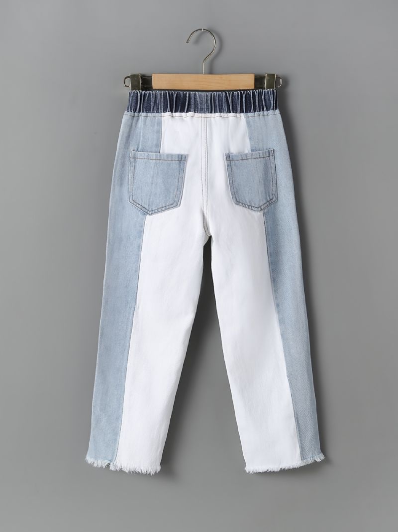 Piger Casual Street Style Bomuldssyning Denim Jeans Til Vinteren