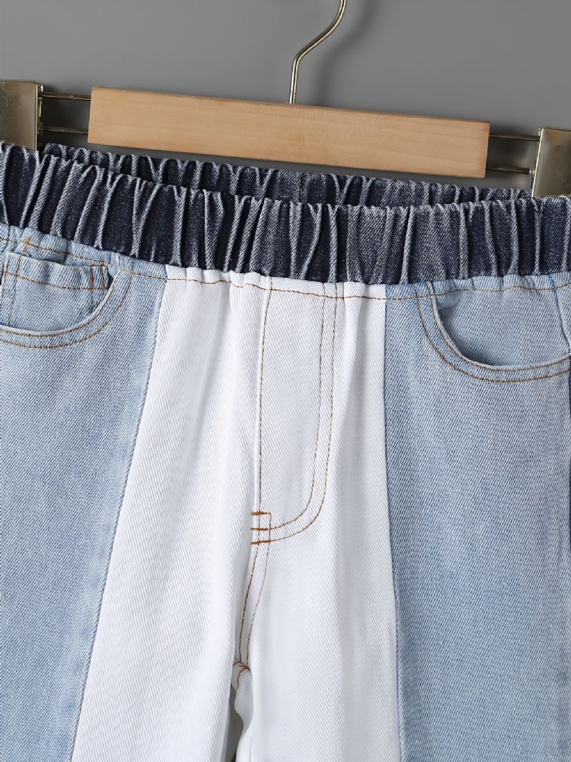 Piger Casual Street Style Bomuldssyning Denim Jeans Til Vinteren