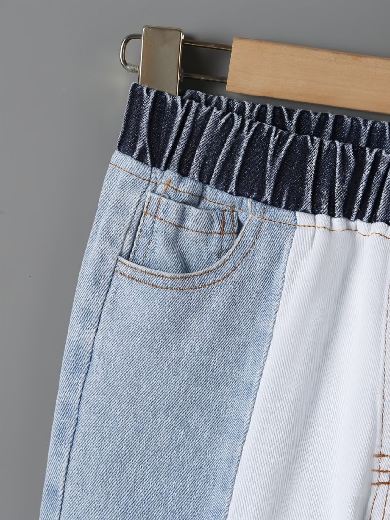 Piger Casual Street Style Bomuldssyning Denim Jeans Til Vinteren