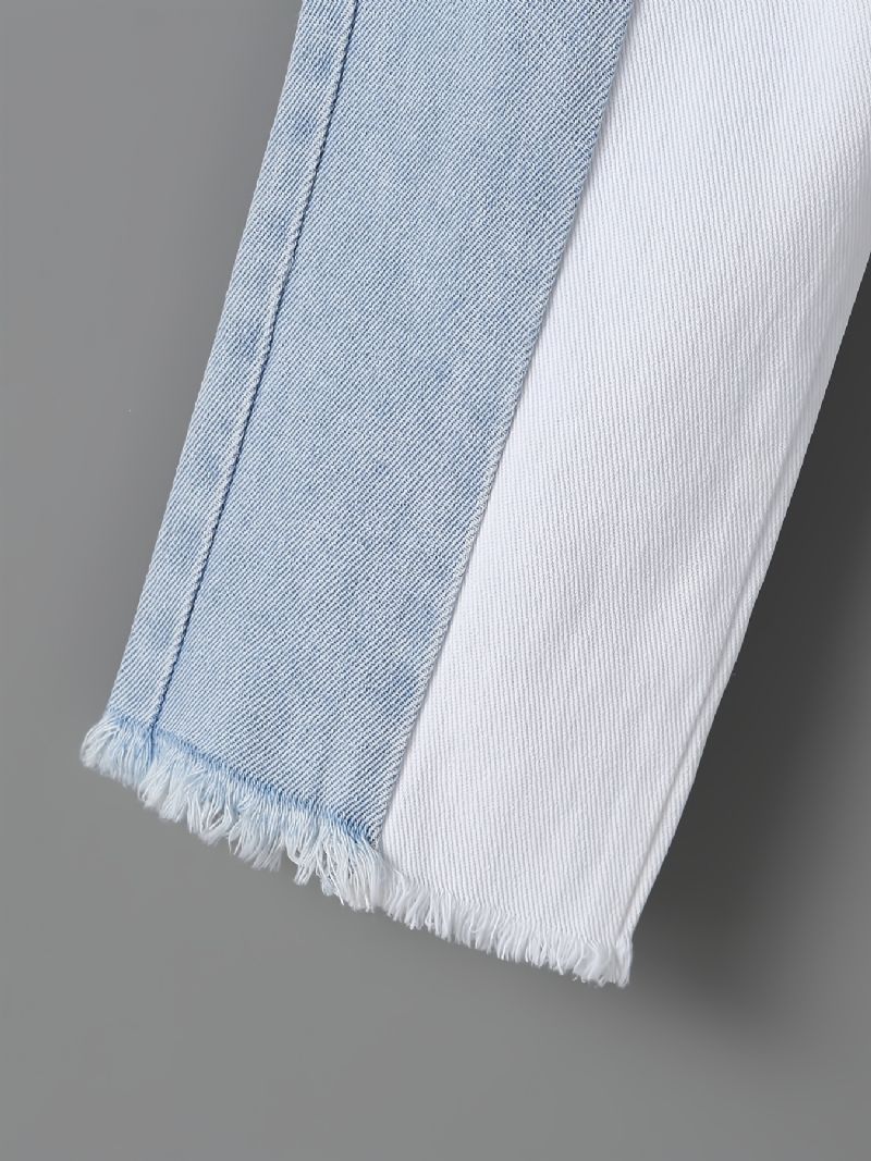 Piger Casual Street Style Bomuldssyning Denim Jeans Til Vinteren