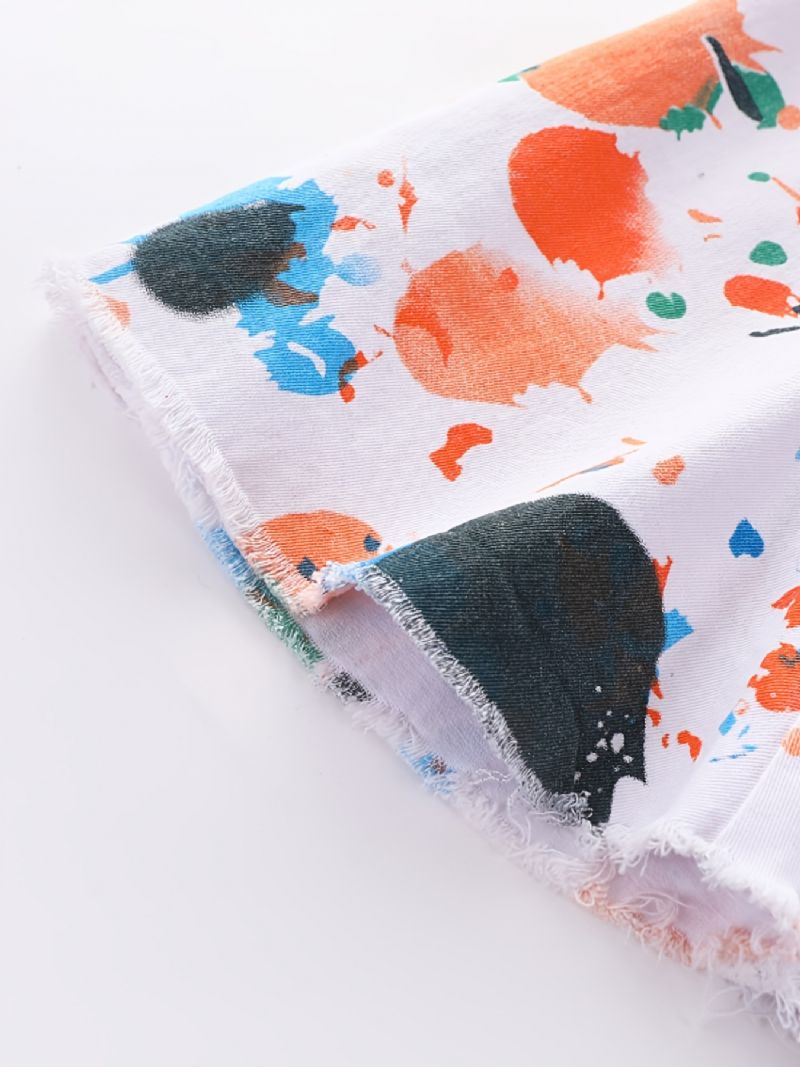 Piger Graffiti Flare Ben Bukser Jeans Tøj