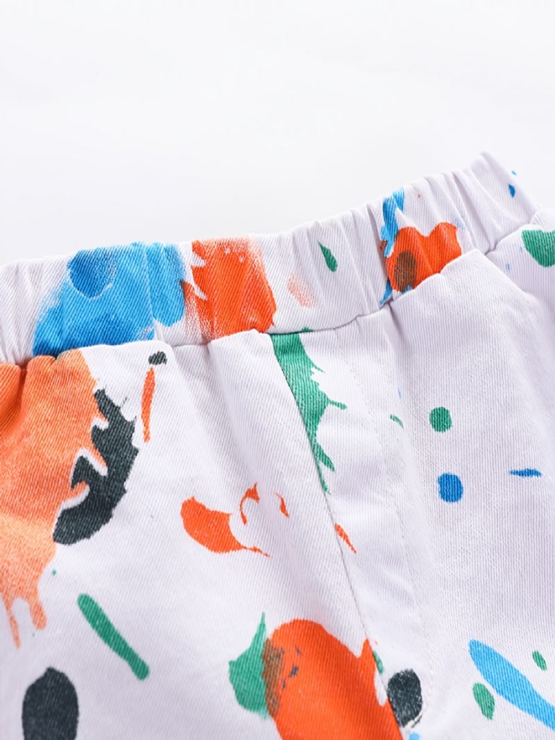 Piger Graffiti Flare Ben Bukser Jeans Tøj