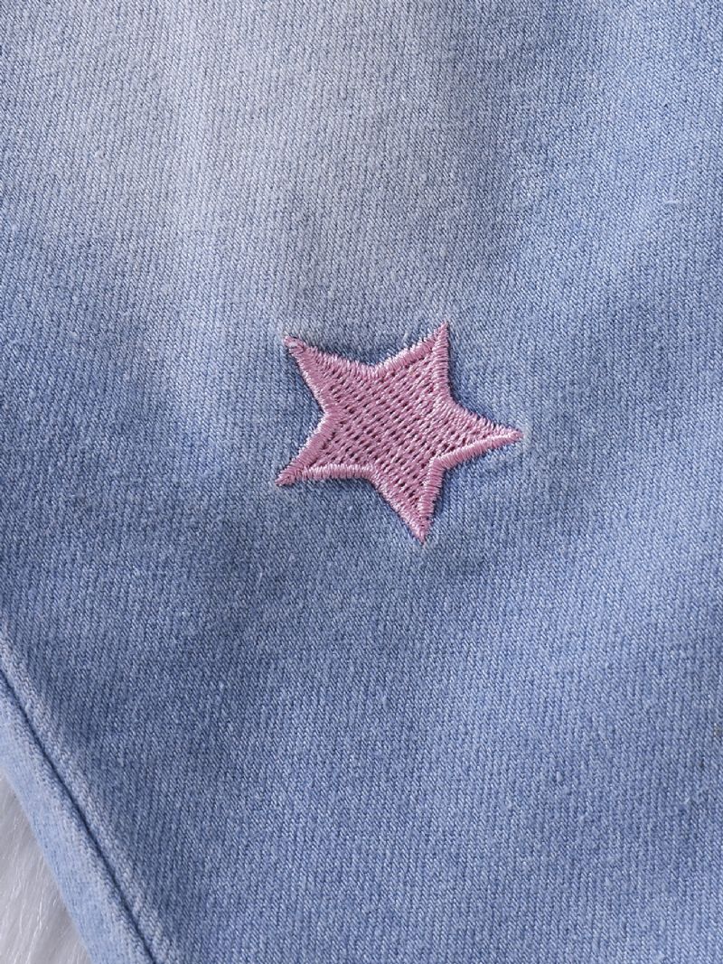 Piger Mode Brodery Star Jeans