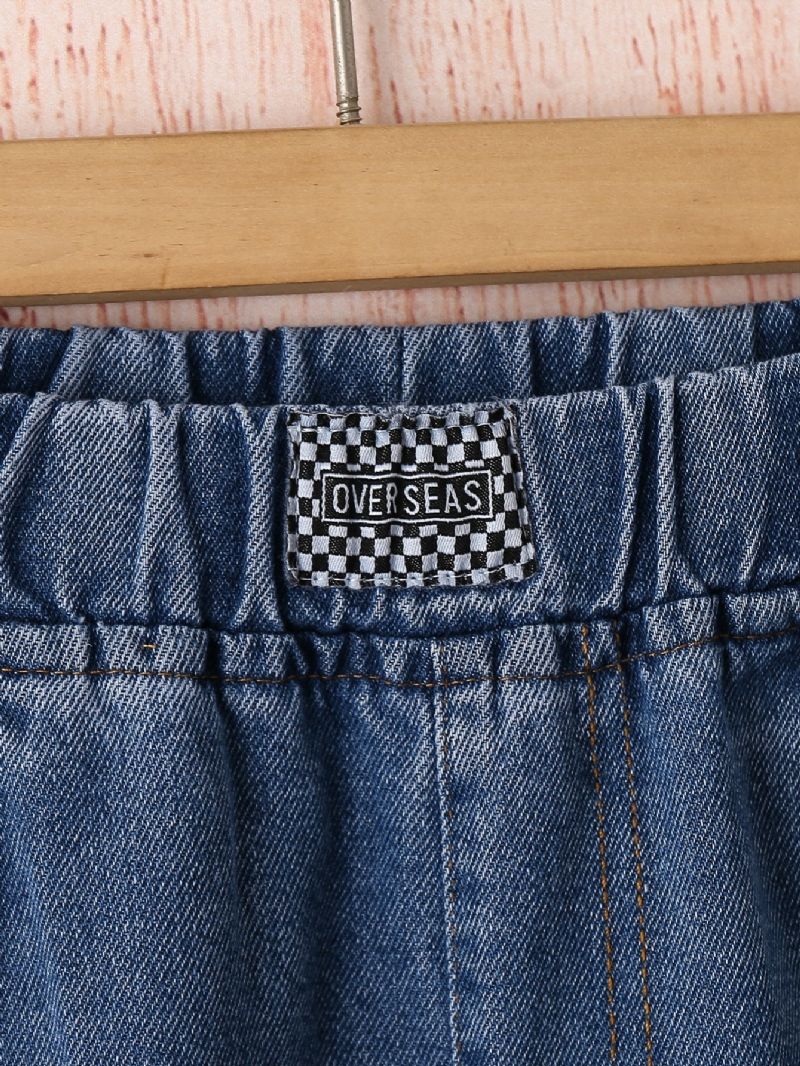 Pigernes Råkantede Jeans Med Brede Ben
