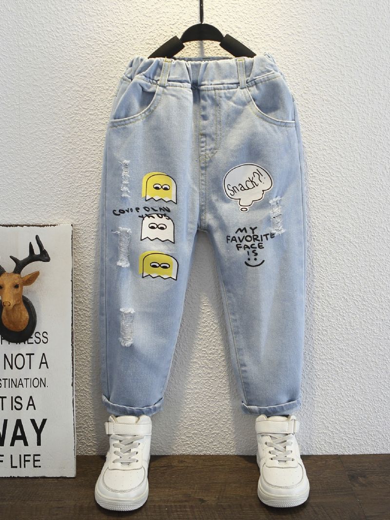 Ripped Denim Jeans Til Drenge