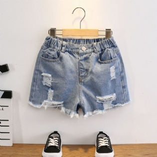 Rippede Denimshorts Til Piger