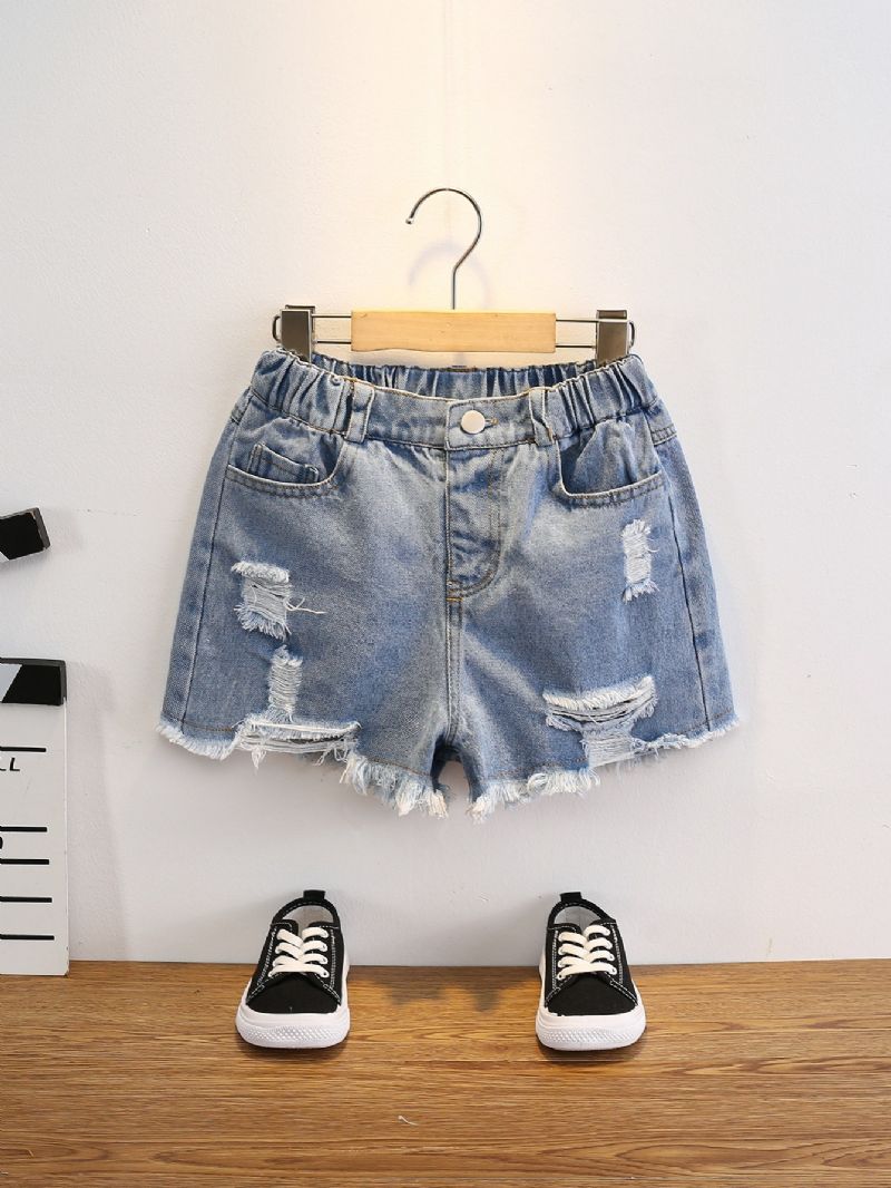 Rippede Denimshorts Til Piger