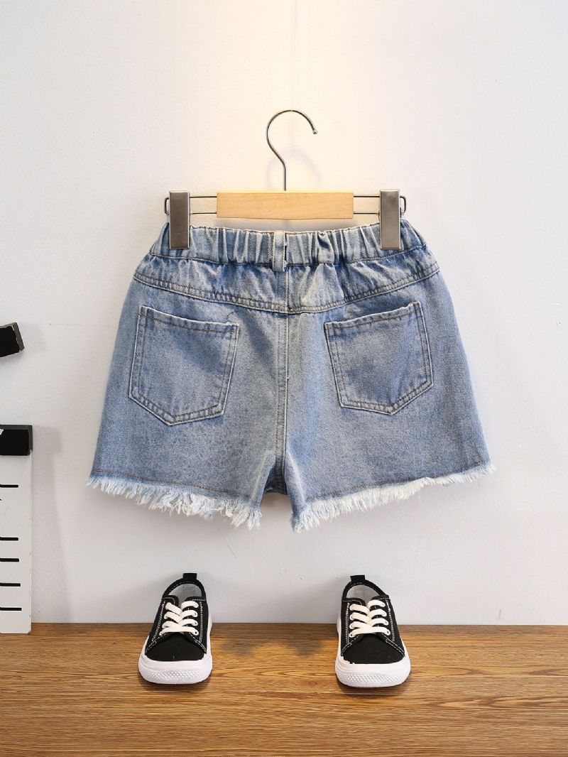 Rippede Denimshorts Til Piger