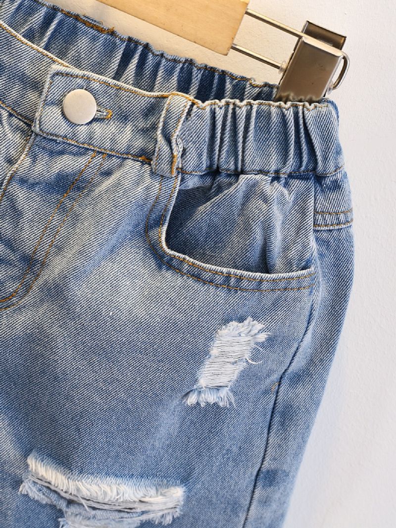 Rippede Denimshorts Til Piger