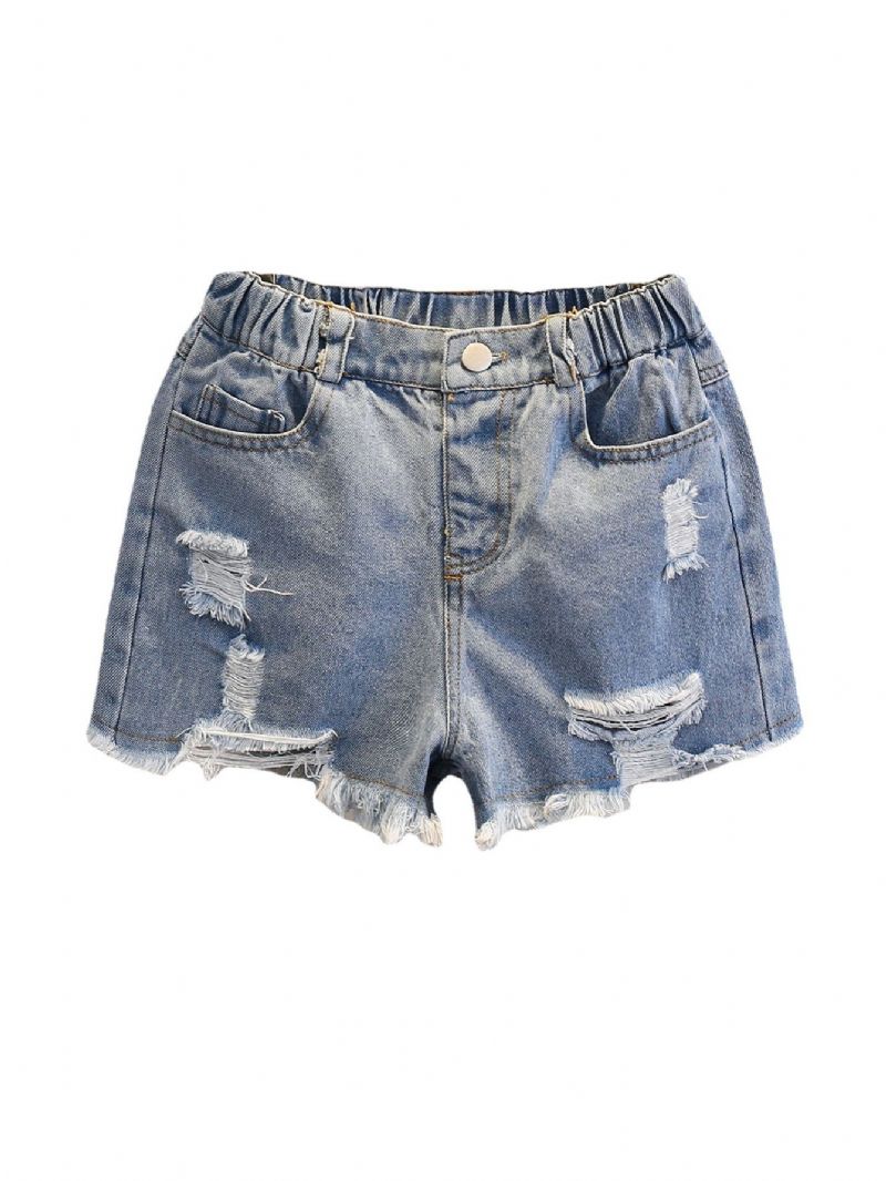 Rippede Denimshorts Til Piger