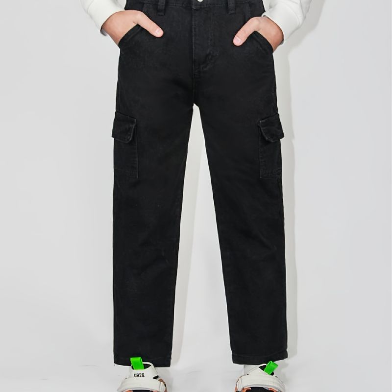Sorte Basic Jeans Med Lige Ben Til Drenge