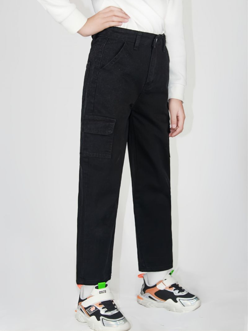 Sorte Basic Jeans Med Lige Ben Til Drenge