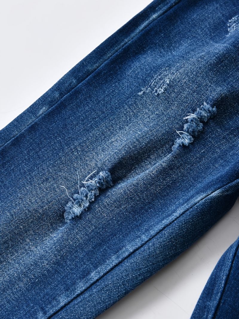 Stretch Jeans Med Lige Ben Til Drenge Elastisk Linning Denimbukser Børnetøj