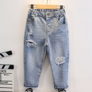 Toddler Drenge Rippede Tilspidsede Jeans