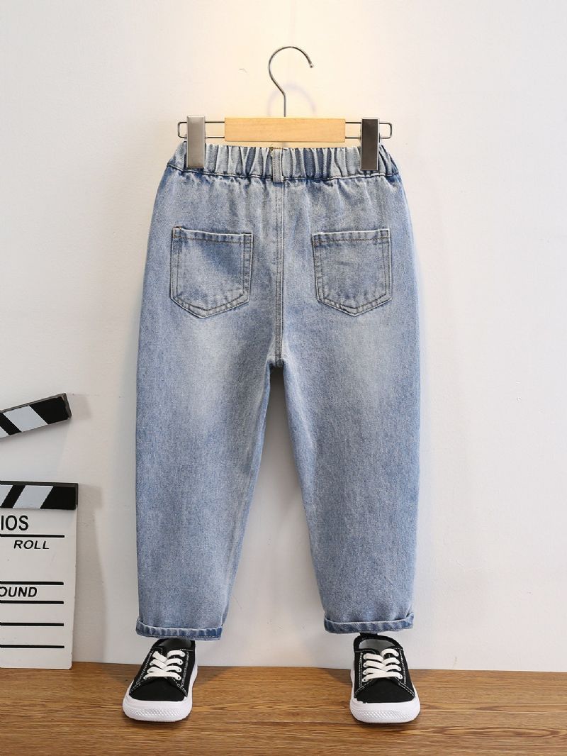 Toddler Drenge Rippede Tilspidsede Jeans