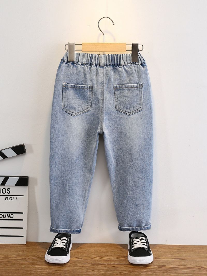 Toddler Drenge Rippede Tilspidsede Jeans